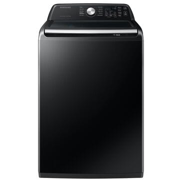 Samsung 4.7 cu. ft. Large Capacity Smart Top Load Washer with Active WaterJet in Brushed Black, , large