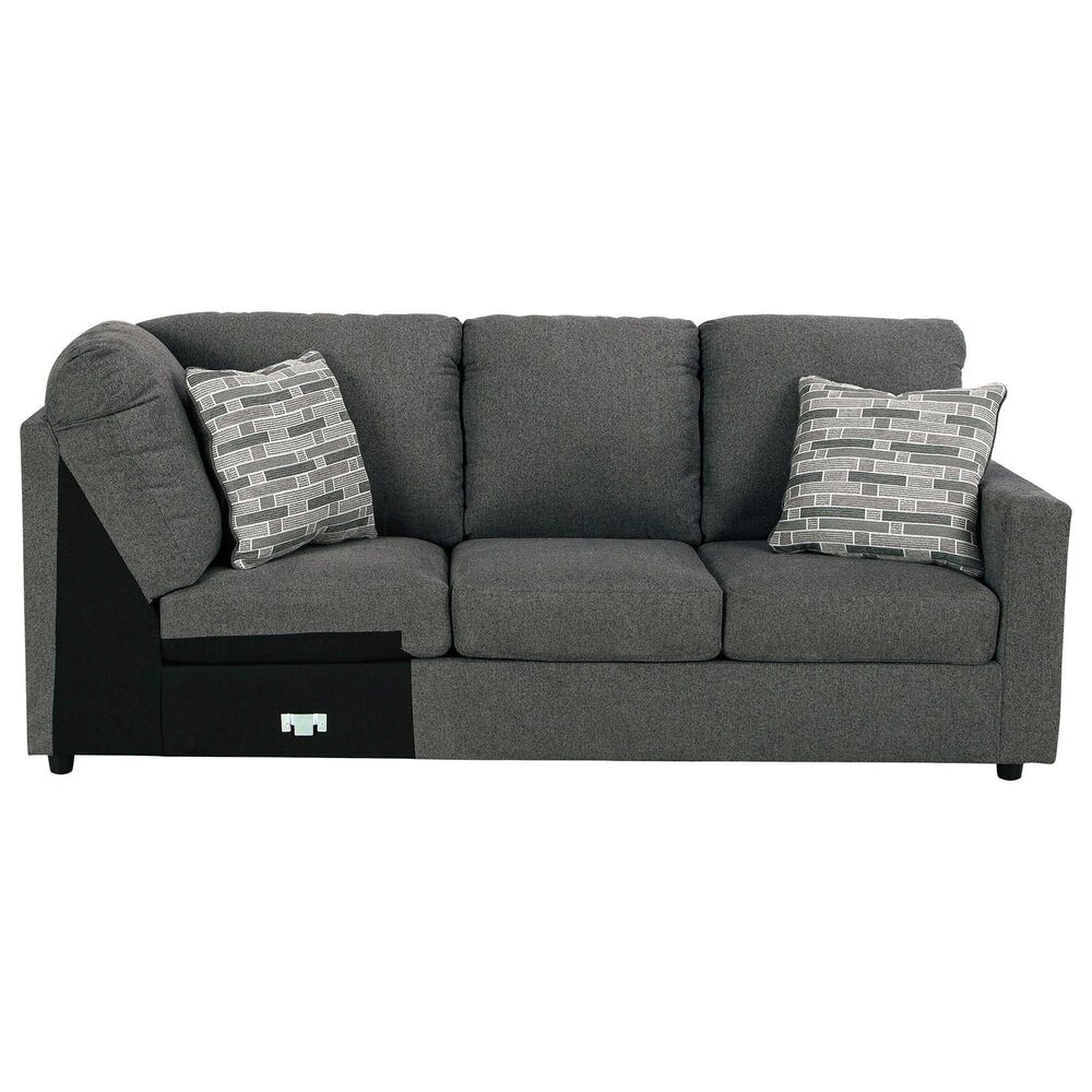 Ashley Edenfield 3-Piece Right Facing U-Shaped Sectional with Chaise in Charcoal, , large