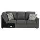 Ashley Edenfield 3-Piece Right Facing U-Shaped Sectional with Chaise in Charcoal, , large
