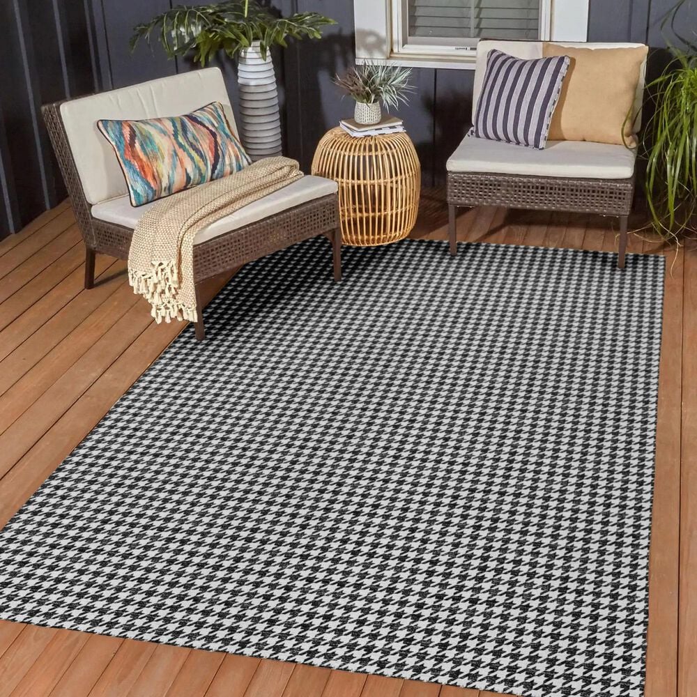 Dalyn Rug Company Hinton 10&#39; x 14&#39; Black Indoor/Outdoor Area Rug, , large