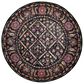 Safavieh Adirondack ADR203Z 6" Round Black and Fuchsia Area Rug, , large