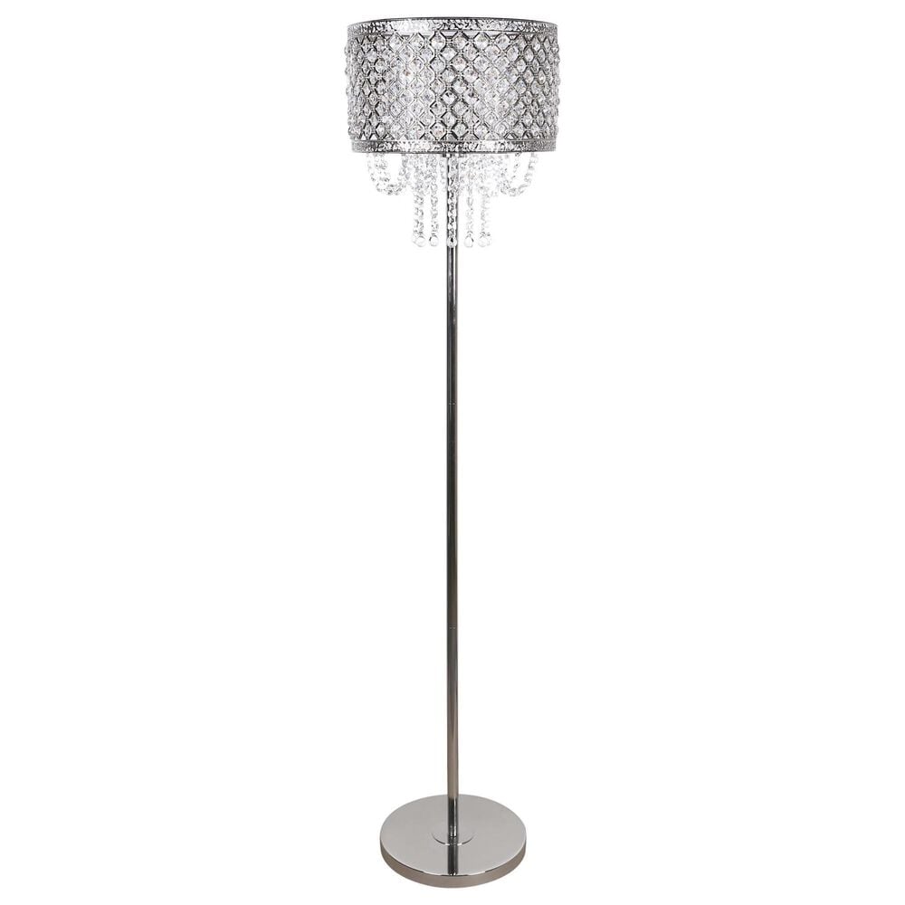 Classy Art Wholesalers Crystal Elegance I Floor Lamp in Polished Nickel, , large