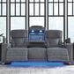 Ashley Forest Lake Power Reclining Sofa in Steel, , large