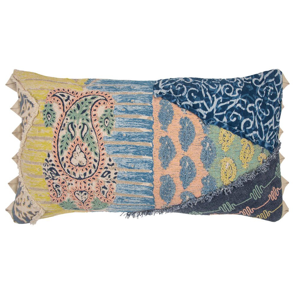 Rizzy Home Geometric 14" x 26" Pillow in Navy, , large
