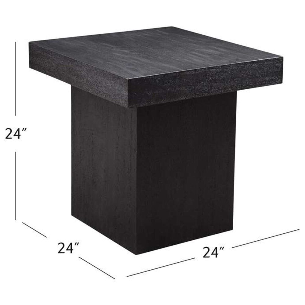 Bassett Mirror Company Padula Large End Table in Dusty Black, , large