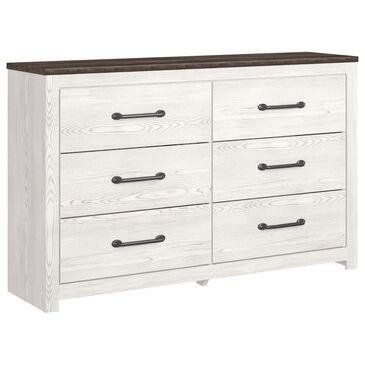 Signature Design by Ashley Gerridan 6 Drawers Dresser in White and Gray, , large