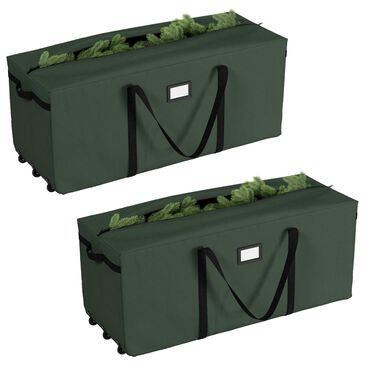 Timberlake Rolling Christmas Tree Storage Bag in Green (Set of 2), , large