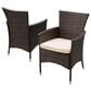 Hearth and Haven Clementine Outdoor Dining Chair in Brown Multicolor (Set of 2), , large