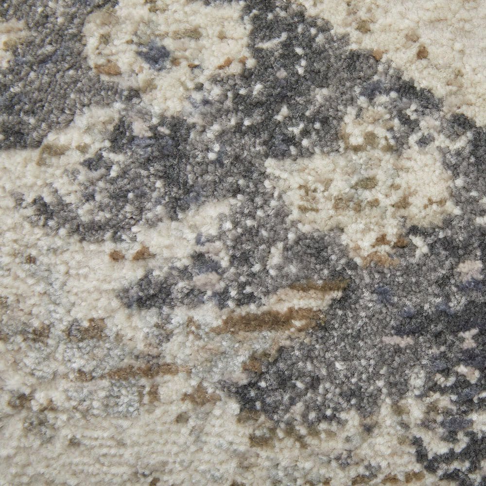 Feizy Kano 4&#39;3&quot; x 6&#39;3&quot; Ivory and Charcoal Area Rug, , large