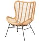Baxton Studio Colorado Rattan Accent Chair in Natural Brown and Black, , large