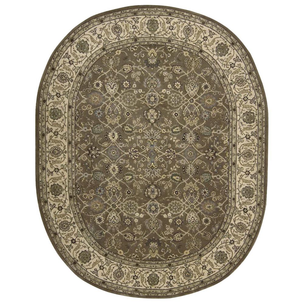 Nourison 2091 7'6" x 9'6" Oval Mushroom Area Rug, , large