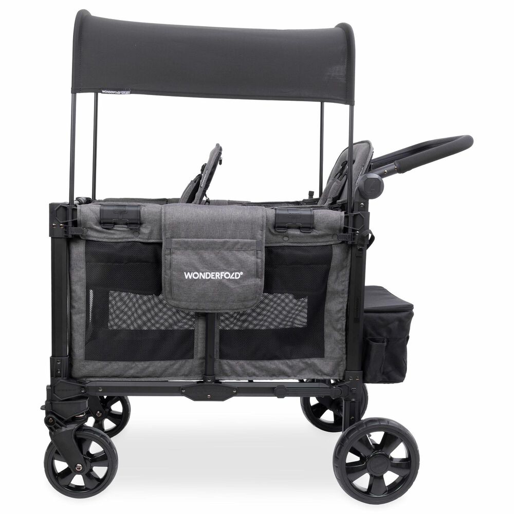 Wonderfold Elite Pro 2-Seater Stroller Wagon in Charcoal Gray, , large