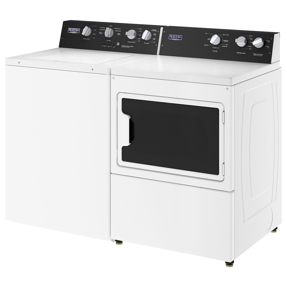 Maytag 3.5 Cu. Ft. Washer and 7.4 Cu. Ft. Gas Dryer in White, , large