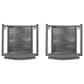 Hearth and Haven Outdoor Modern Aluminum Dining Chair with Dark Gray Rope Weave Seat in Gray (Set of 2), , large