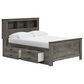 Ashley Frandern Full Bookcase Bed with Storage in Warm Gray, , large