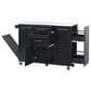 HOMLUX 51" Kitchen Island with Tilt Trash Can Cabinet in Black, , large