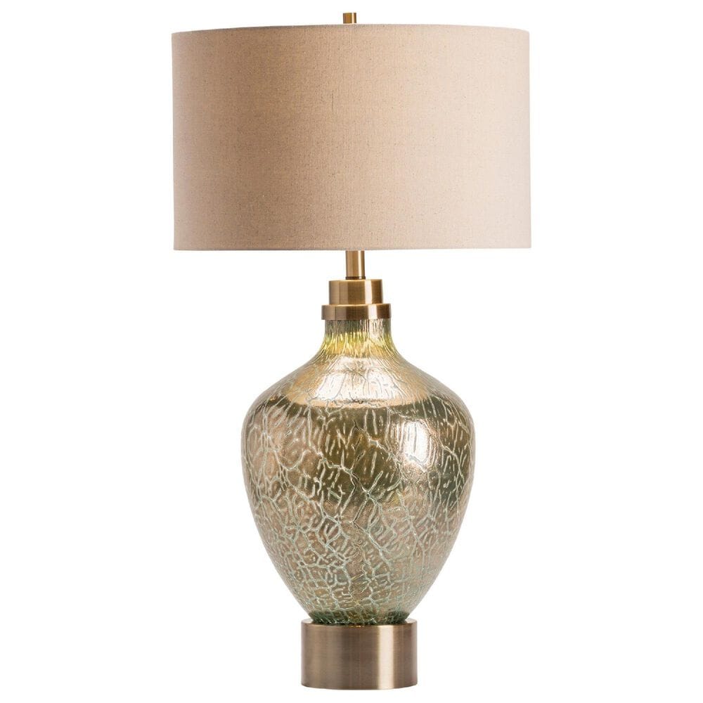 Crestview Collection Celest Table Lamp in Aqua and Antique Brass, , large