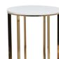 Maple and Jade End Table with Marble Top in Gold (Set of 2), , large