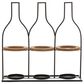 Maple and Jade 3-Compartment Farmhouse Wine Holder in Black, , large