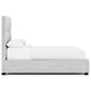 Bernhardt Derrick King Upholstered Panel Bed in White and Cream, , large