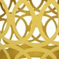 Hearth and Haven Outdoor Side Table with Overlapping Circle Design in Yellow, , large