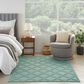 Nourison Easy Care 5" x 7" Aqua and Teal Indoor/Outdoor Area Rug, , large