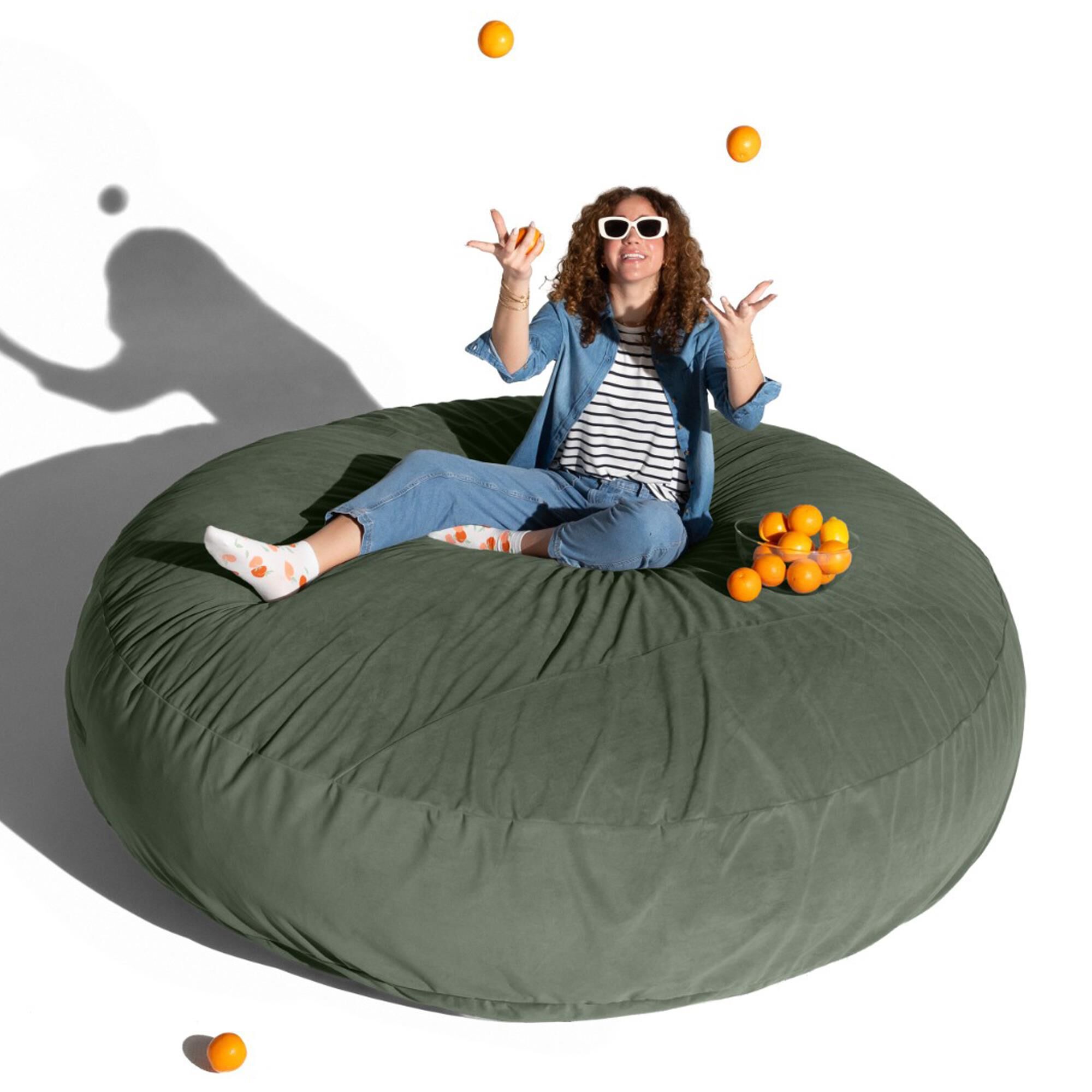 ココスヤシ7 Jaxx Cocoon XL 7' Bean Bag Chair in Green