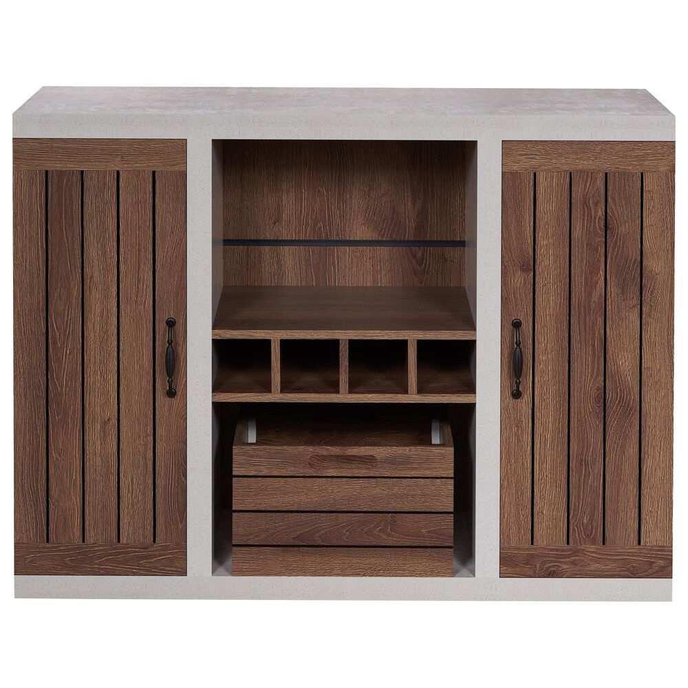 Furniture of America Taylor Buffet in Distressed Walnut, , large