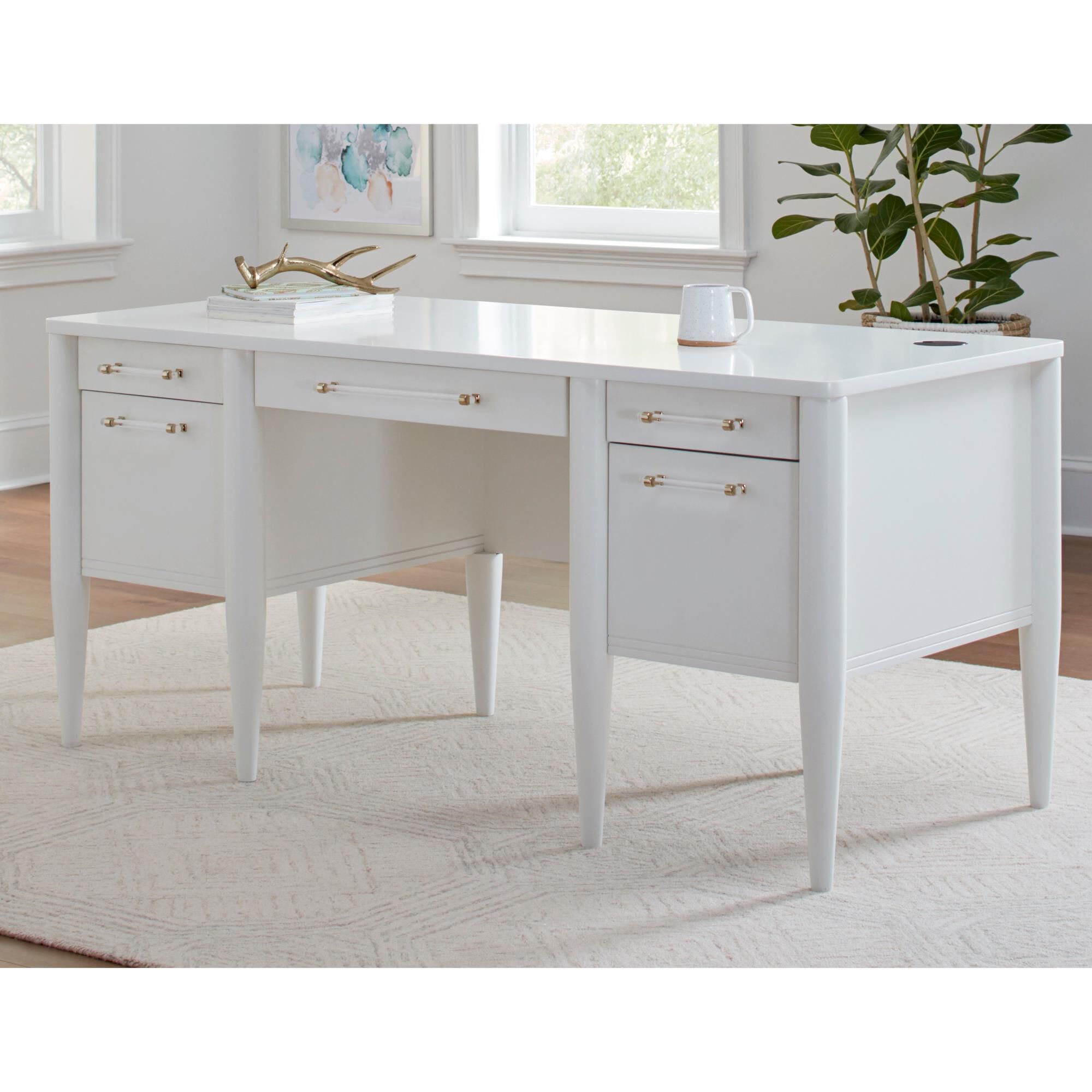 Nfm white best sale desk