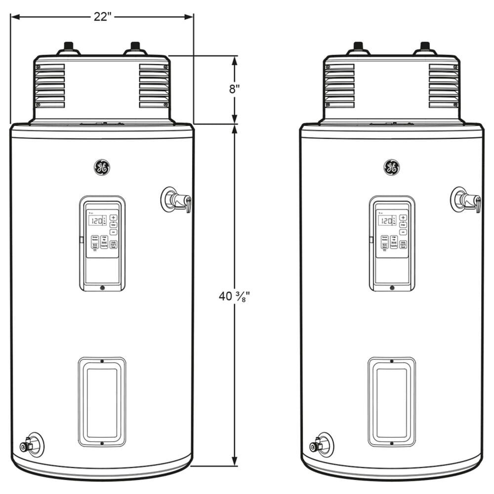 GE Appliances 30-Gallon Smart Electric Water Heater with Flexible Capacity in Gray, , large