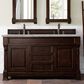 James Martin Vanities Brookfield 60" Double Bathroom Vanity in Burnished Mahogany with 3 cm Lime Delight Quartz Top and Rectangular Sinks, , large