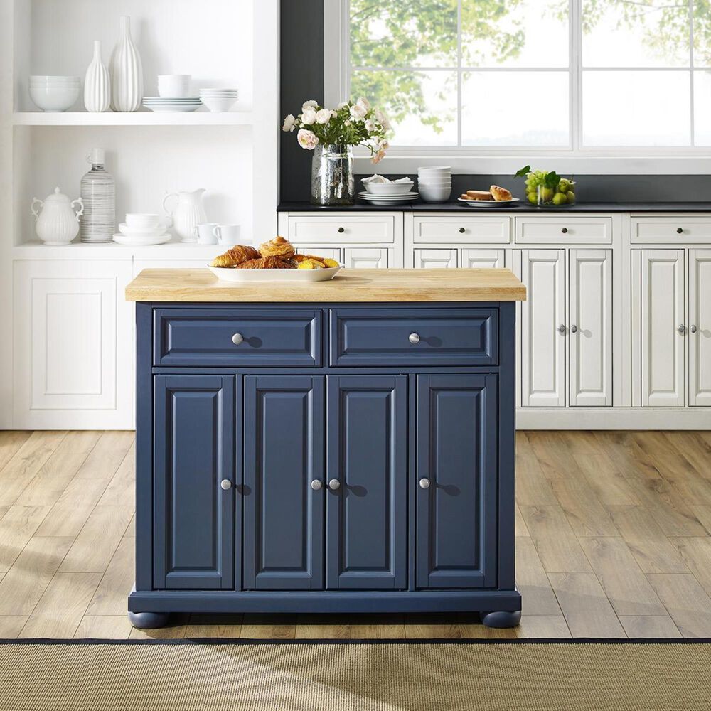 Crosley Furniture Madison Kitchen Cart in Navy, , large