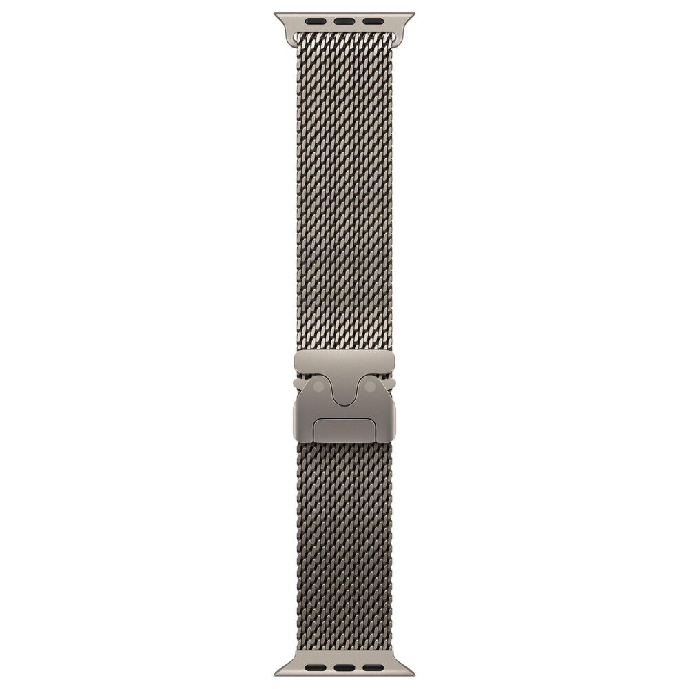Apple Watch Ultra 3 (GPS+Cellular) 49mm Titanium Case with Titanium Milanese Loop - Small in Natural and 2-Year AppleCare+, , large