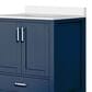 Lexora Home Jacques 72" Double Bathroom Vanity in Navy Blue with 2 cm White Cultured Marble Top and Rectangular Sinks, , large