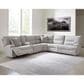Ashley Acklen Place 6-Piece Power Reversible Reclining Sectional in Pewter, , large
