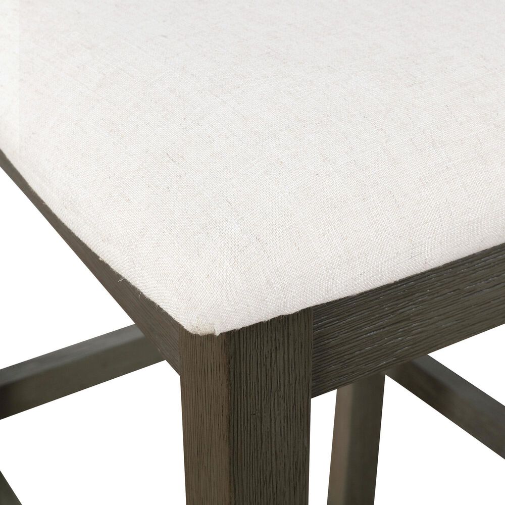 Office Star Products Walden 24&quot; Cane Back Counter Stool in Antique Grey &#40;Set of 2&#41;, , large