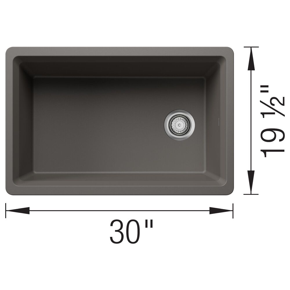 Blanco Inteos 30&quot; Undermount Single Bowl Kitchen Sink in Volcano Gray, , large