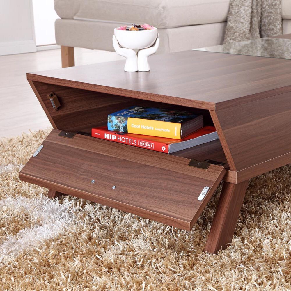 Furniture of America Parrish Coffee Table in Walnut, , large