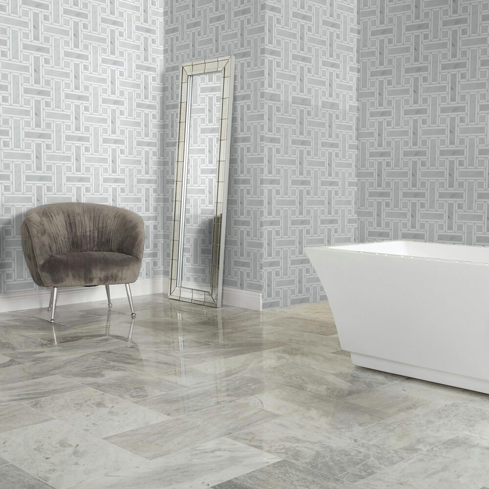 Dal-Tile Gamma Mystic Blend 12&#39;&#39; X 12&#39;&#39; BASKET Natural Stone Mosaic Sheet, , large