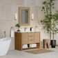 James Martin Vanities Solene 48" Single Bathroom Vanity in Seaside Oak with Single Hole 3 cm White Zeus Quartz Top and Rectangular Sink, , large