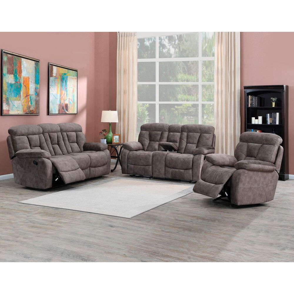 Crystal City Bogata Manual Rocker Recliner in Mushroom, , large
