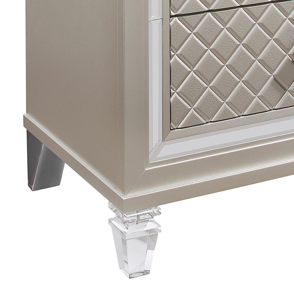 Global Furniture USA Paris Nightstand With Acrylic Legs in Champagne, , large
