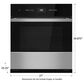 JennAir Noir 27" Single Electric Wall Oven in Stainless Steel and Black, , large