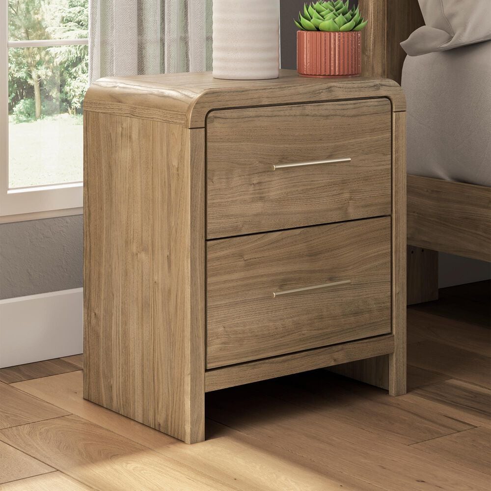 Ashley Gramburg 2 Drawer Nightstand in Warm Brown, , large