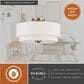 Vaxcel Burnaby 3-Light Semi-Flush Mount in Matte Brass, , large