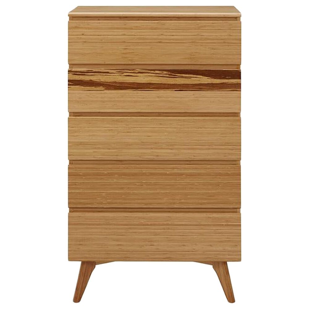Natural Bamboo Furnishings 5 Drawer High Chest in Caramelized, , large