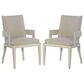 Hooker Furniture Cascade Arm Chair with Beige Cushion in Creamy (Set of 2), , large