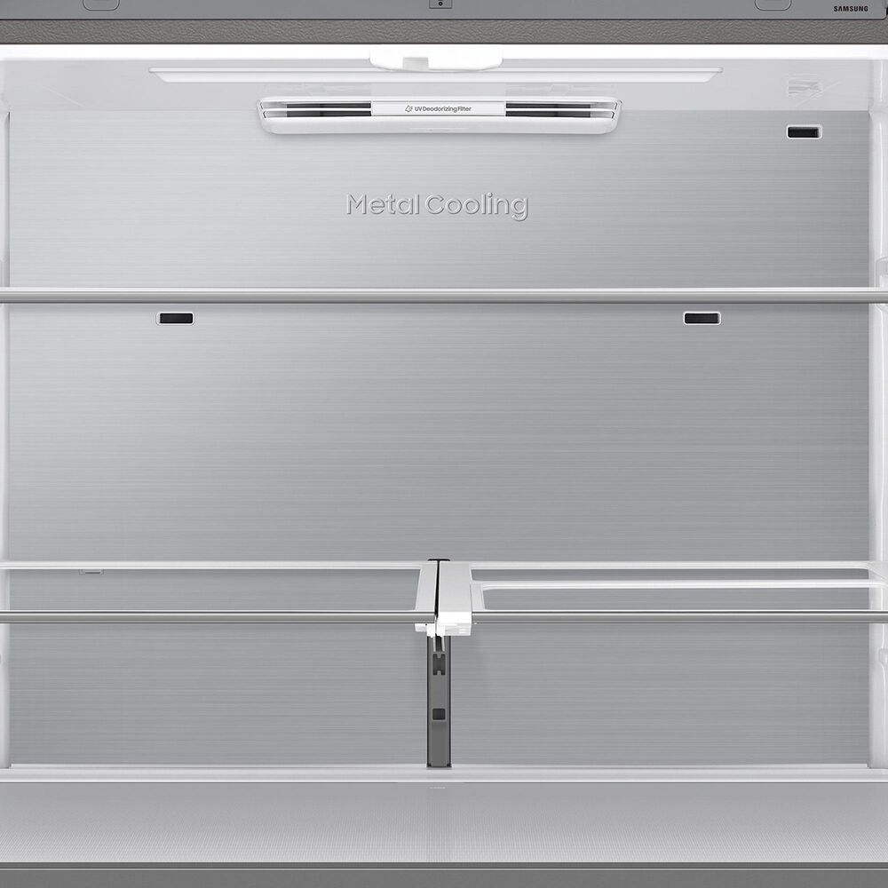 Samsung Bespoke Bespoke 28.6 Cu. Ft. 4-Door Flex French Door Refrigerator with AI Family Hub+ in Stainless Steel, , large