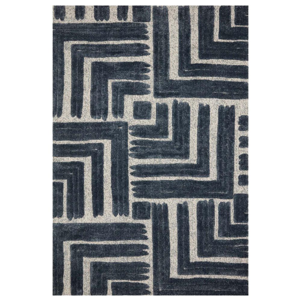 Loloi II Hagen 3"7" x 5"7" Blue and White Area Rug, , large