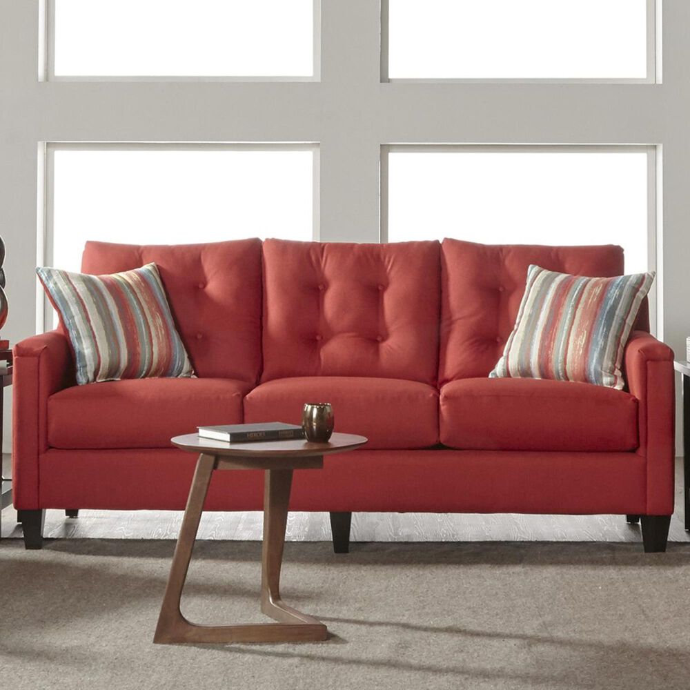 Hughes Furniture Stationary Sofa in Jitterbug Red, , large